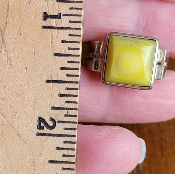 Silpada Sterling Silver Square Green Mother of Pearl Ring - Picture 5 of 13